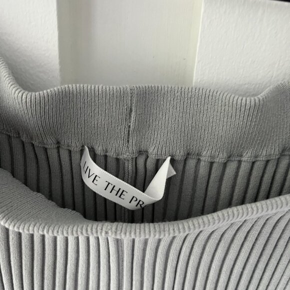 Live The Process Ribbed Flare Cutout Leggings - Gray - Size S - Picture 5 of 8